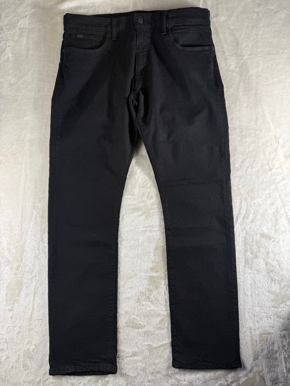 Polo Ralph Lauren The Varick Slim Straight Jeans Men 34x32 Black Denim